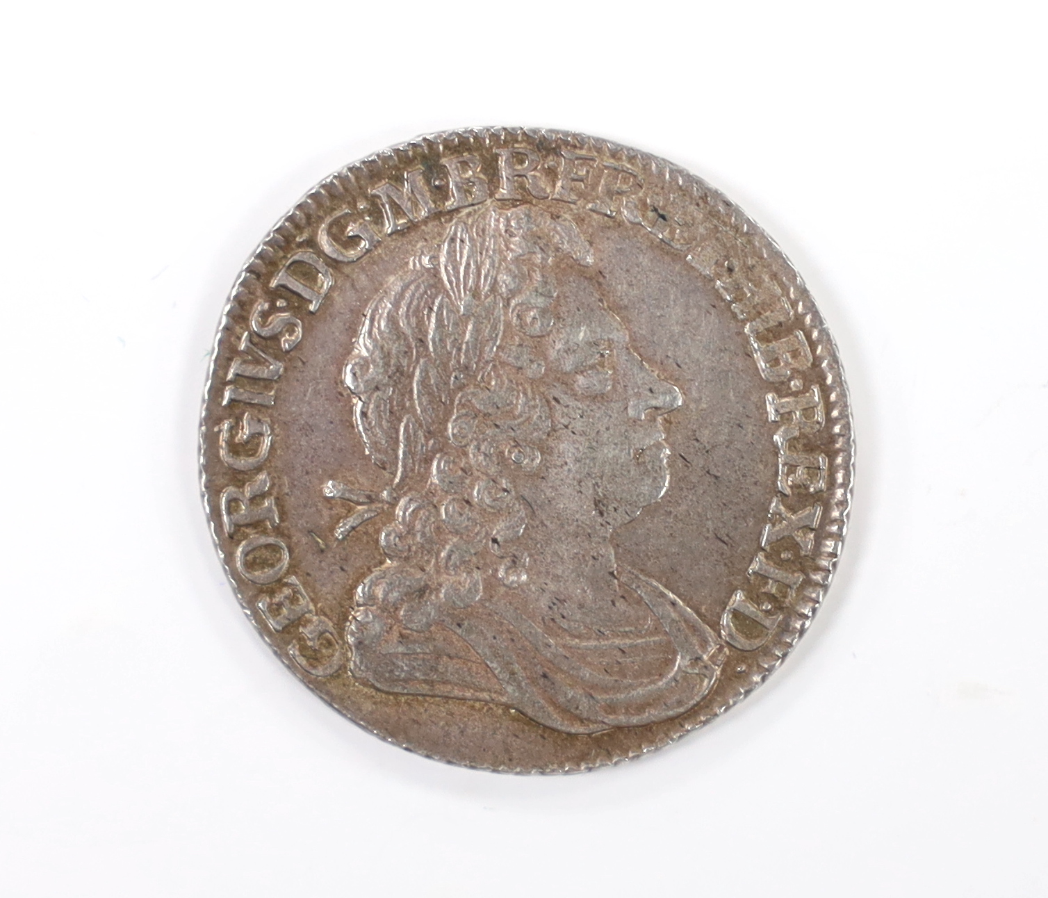 British coins, a George I shilling, SSC in angles, first bust, 1723 (S3647), good EF.